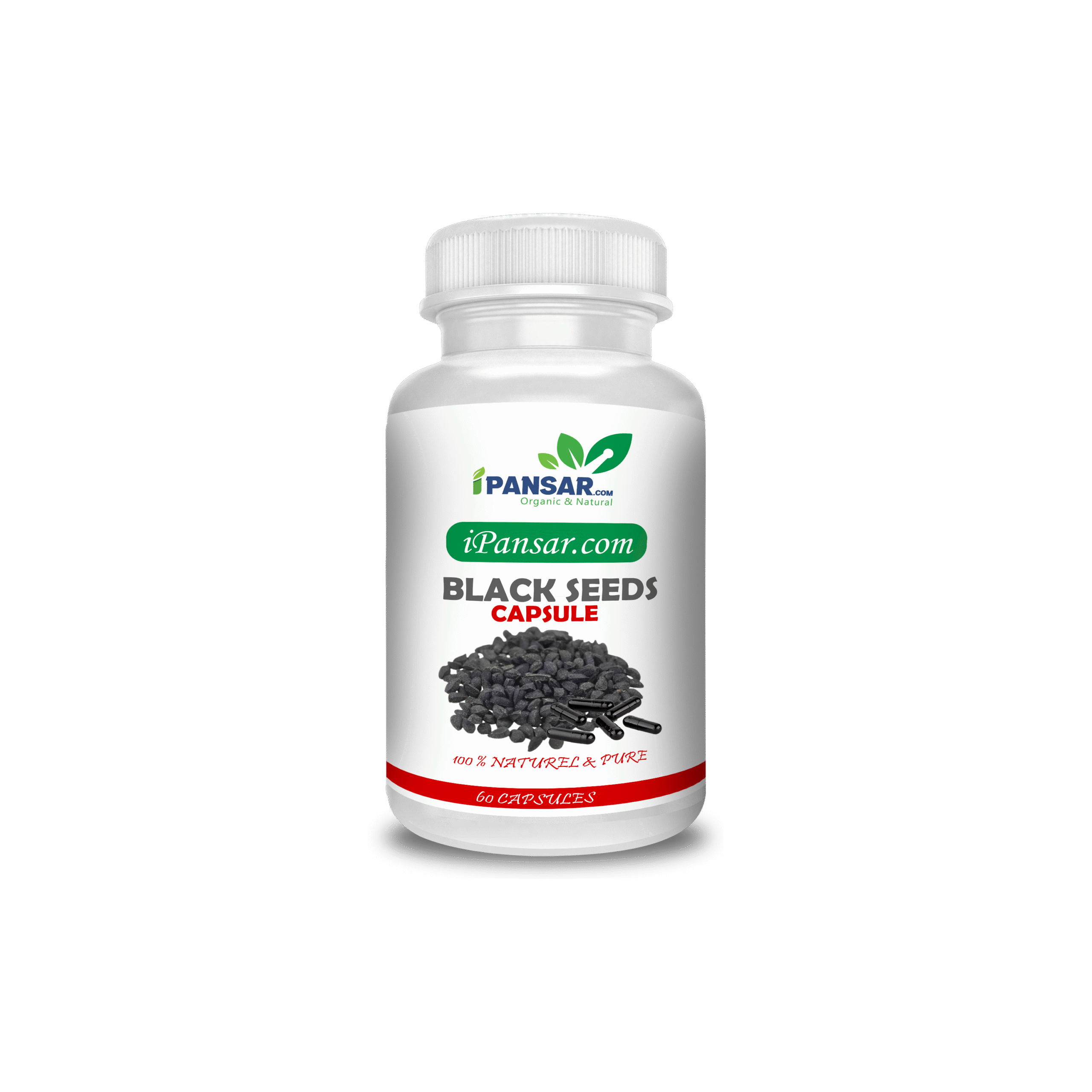 Black Seeds Capsules (Nigella sativa – کلونجی کیپسول)